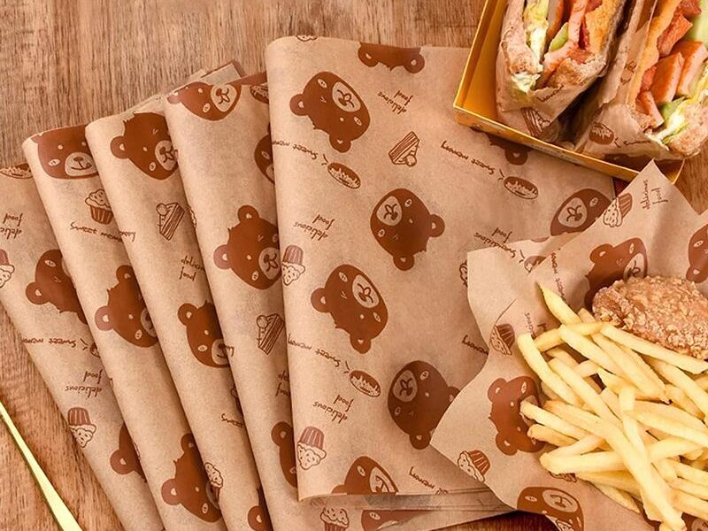 Custom Hot Paper for Simple Food Service Wrap