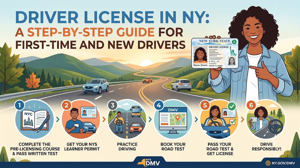 New York Driver License Guide: Steps, Fees & Tests Driver License in NY: A Step-by-Step Guide for First-Time and New Drivers
